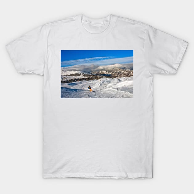 Courchevel 1850 3 Valleys French Alps France T-Shirt by AndyEvansPhotos